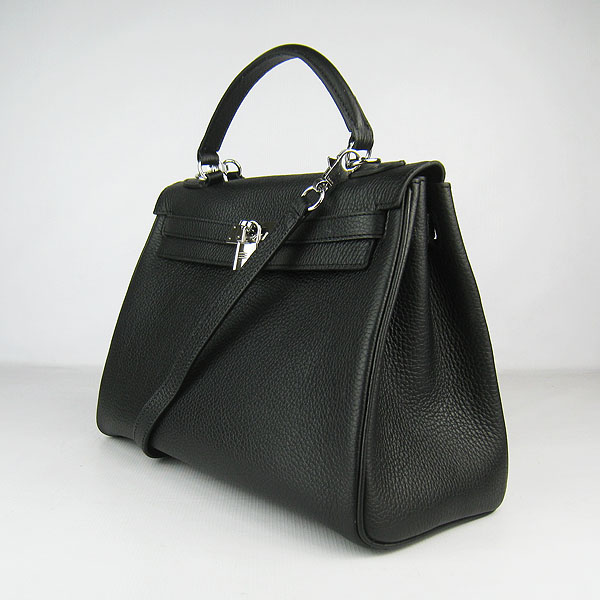 7A Replica Hermes Kelly 32cm Togo Leather Bag Black 6108 - Click Image to Close